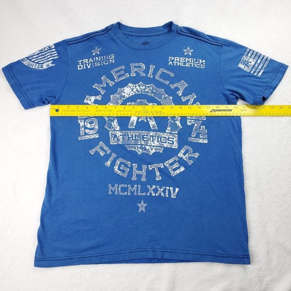 American Fighter Premium Athletics Training Division Blue T Shirt Mens Size S - Picture 8 of 8
